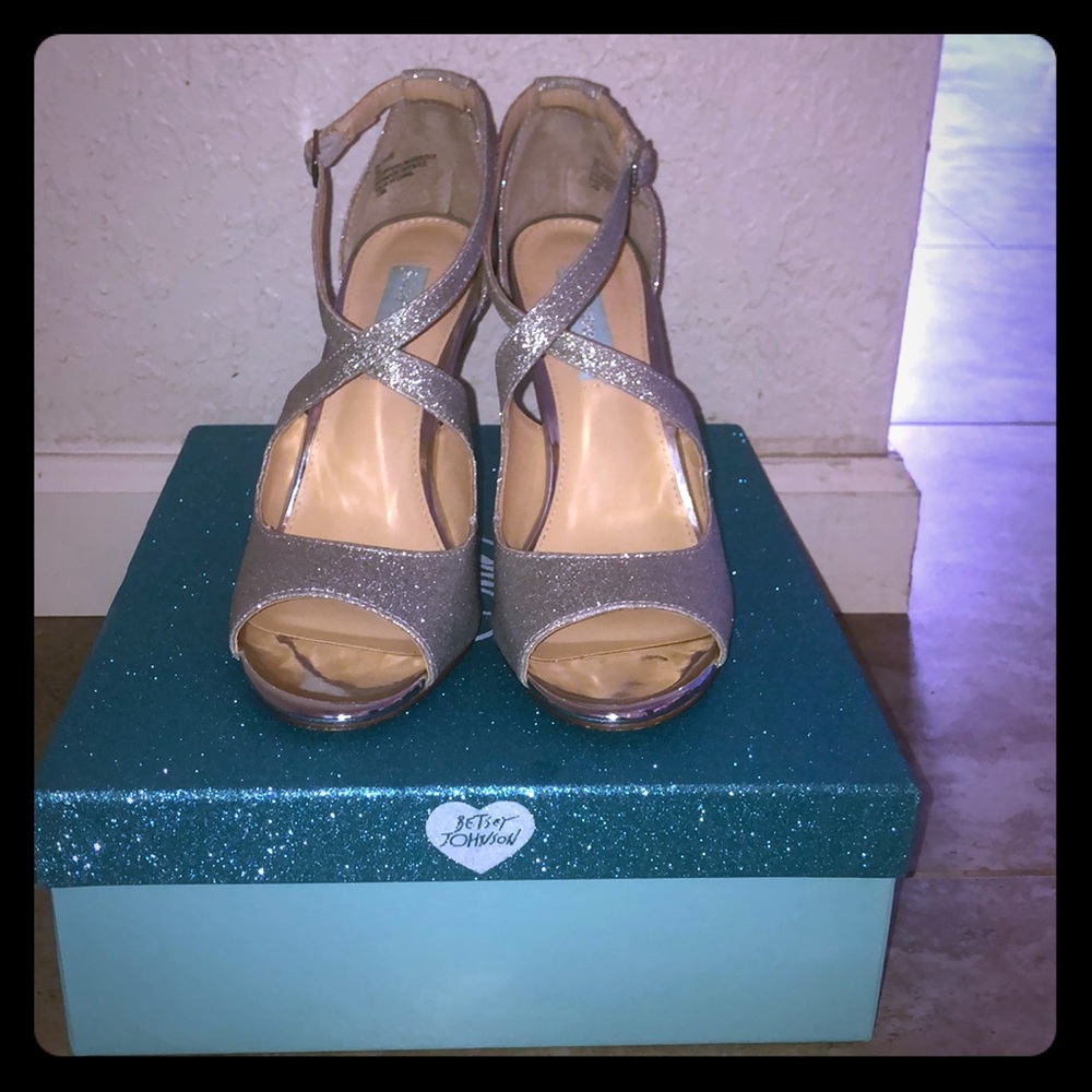 Silver dress shoes